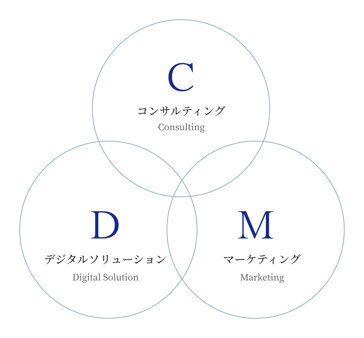 コンサルティング+マーケティング+デジタルソリューション